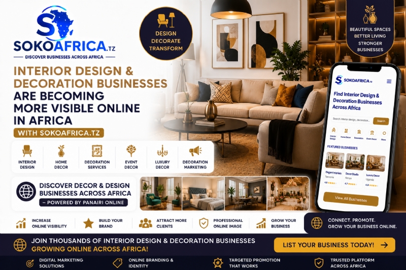Interior Design and Decoration Businesses Are Becoming More Visible Online in Africa, Discover Businesses Across Africa – Powered by Panairi Online